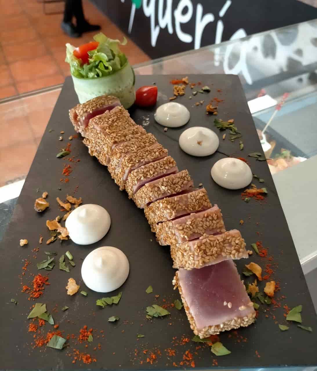 Bluefin tuna tataki with sesame crust